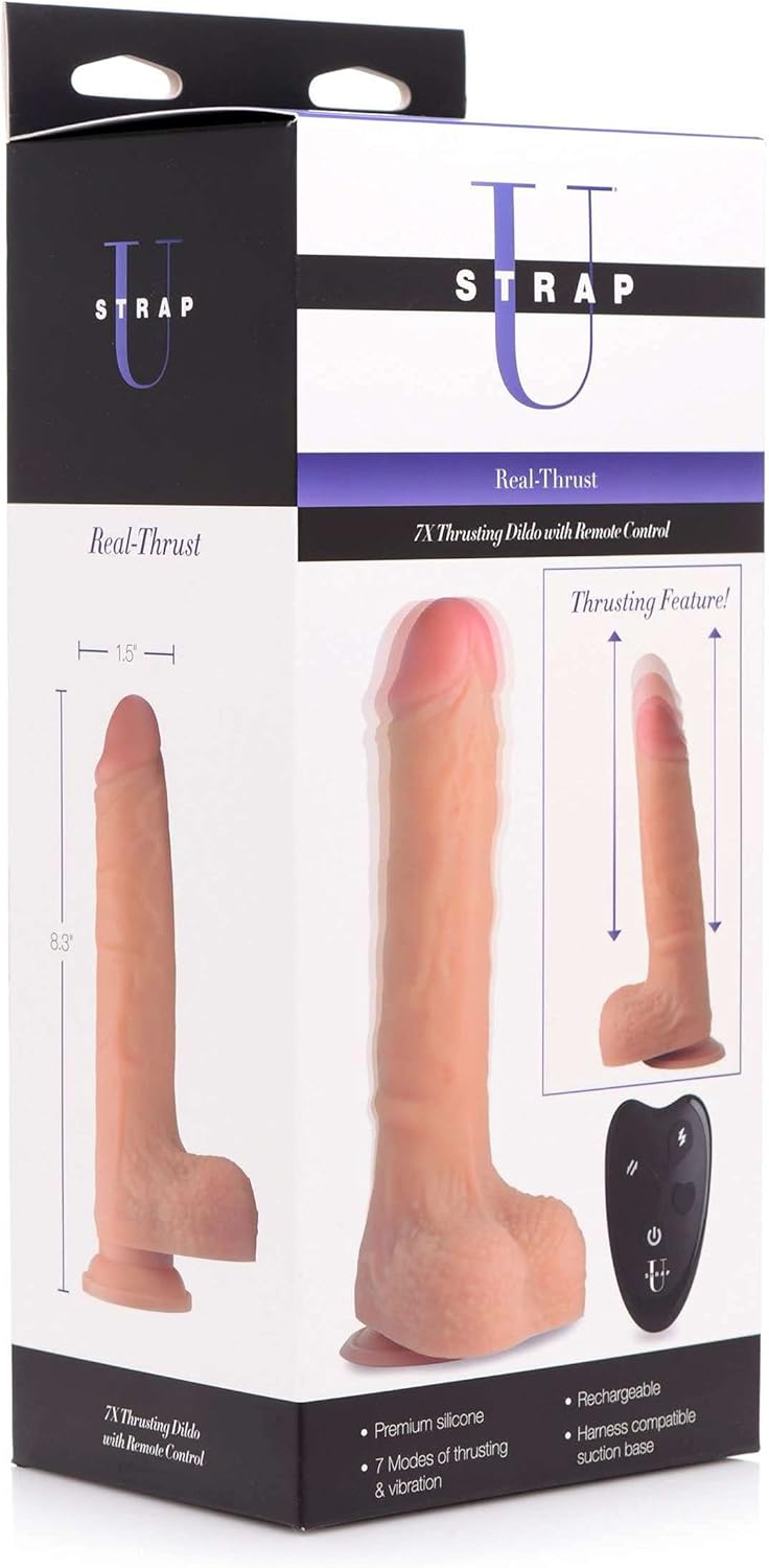 Strap U 7X Thrusting Dildo With Remote Control