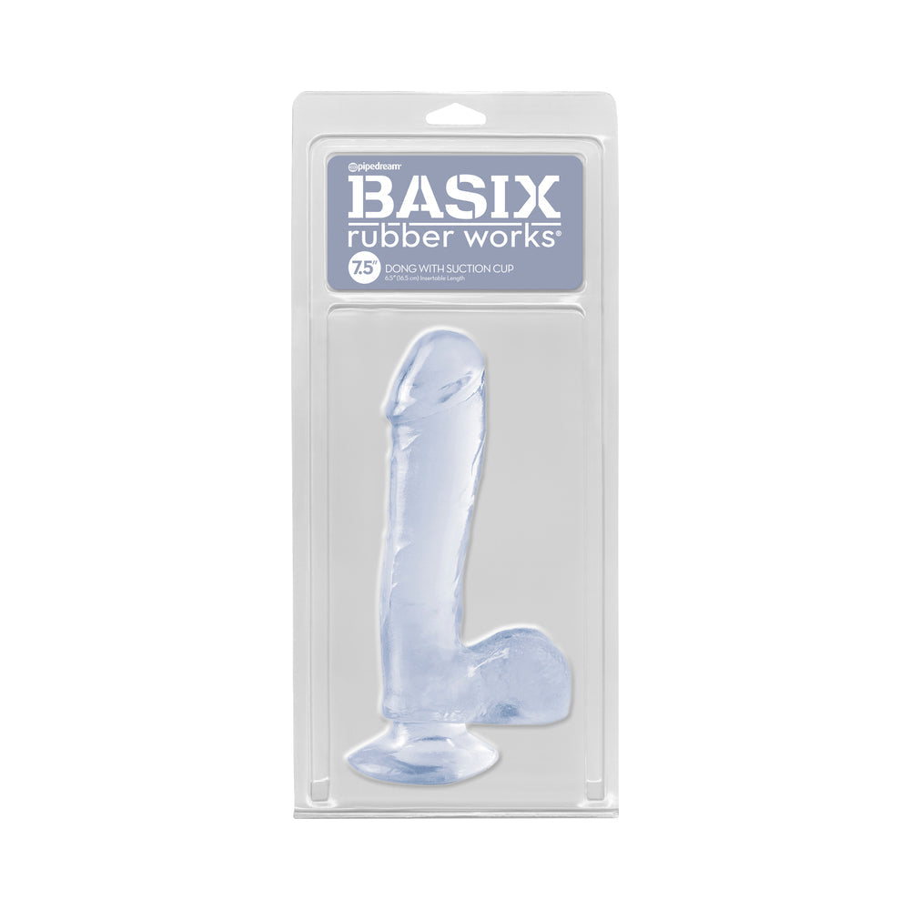 Basix Dong Suction Cup 7.5 Inches Clear