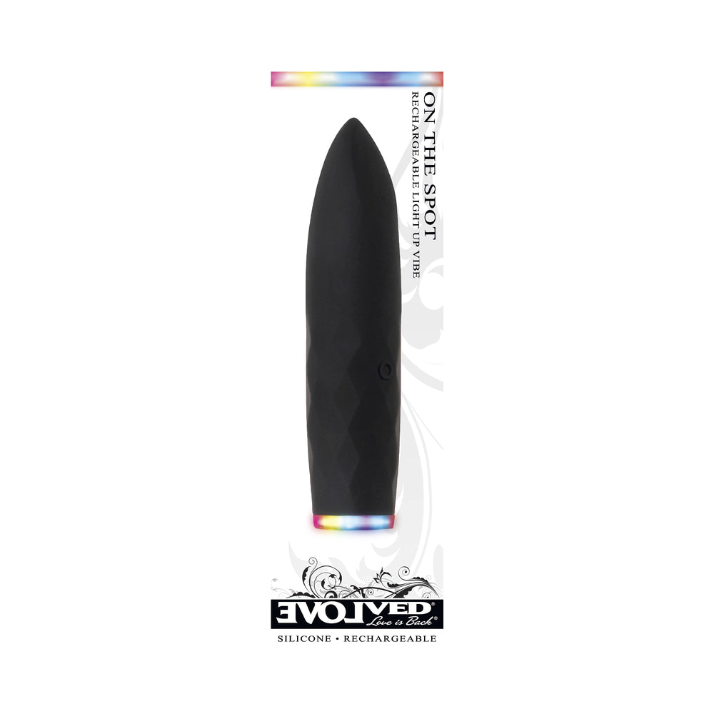 Evolved On The Spot Bullet 7 Function Rechargable Silicone Waterproof Black