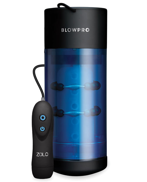 Zolo Blowpro Auto Stroking Blowjob Stimulator Blue