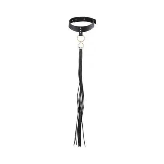 Jewelry Black / Leather Bijoux Indiscrets Maze Tassel Choker Biloux Indiscrets Bijoux Indiscrets Maze Tassel Choker | Hugz and Kizzez