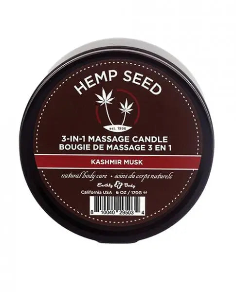Earthly Body Suntouched Hemp Candle - 6 Oz Round Tin Kashmir Musk Earthly Body earthly-body-suntouched-hemp-candle---6-oz-round-tin-kashmir-musk