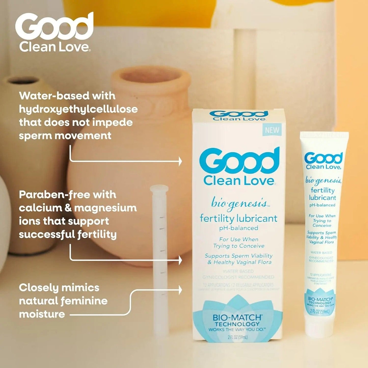 lubricants 2oz Good Clean Love Biogenesis Fertility Lubricant - 2 Oz Good Clean Love Good Clean Love Biogenesis Fertility Lubricant - 2 Oz - Hugz and