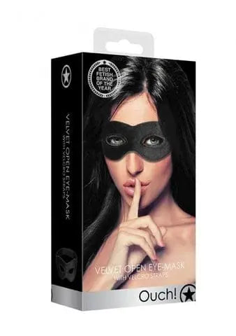 Eye Masks Black Velvet & Velcro Eye Mask Adjustable Black Ouch velvet--velcro-eye-mask-adjustable-black
