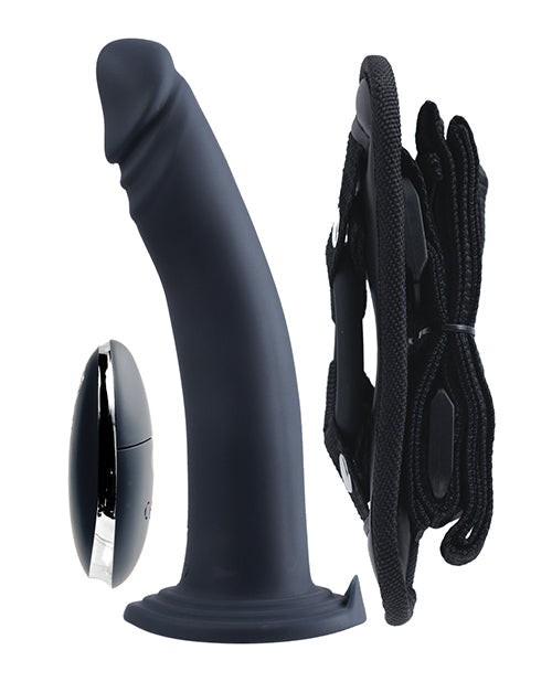 Vedo Diki Rechargeable Vibrating Dildo With Harness Just Black