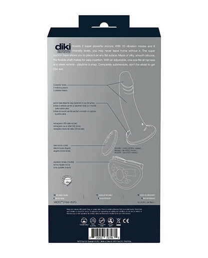 Vedo Diki Rechargeable Vibrating Dildo With Harness Just Black