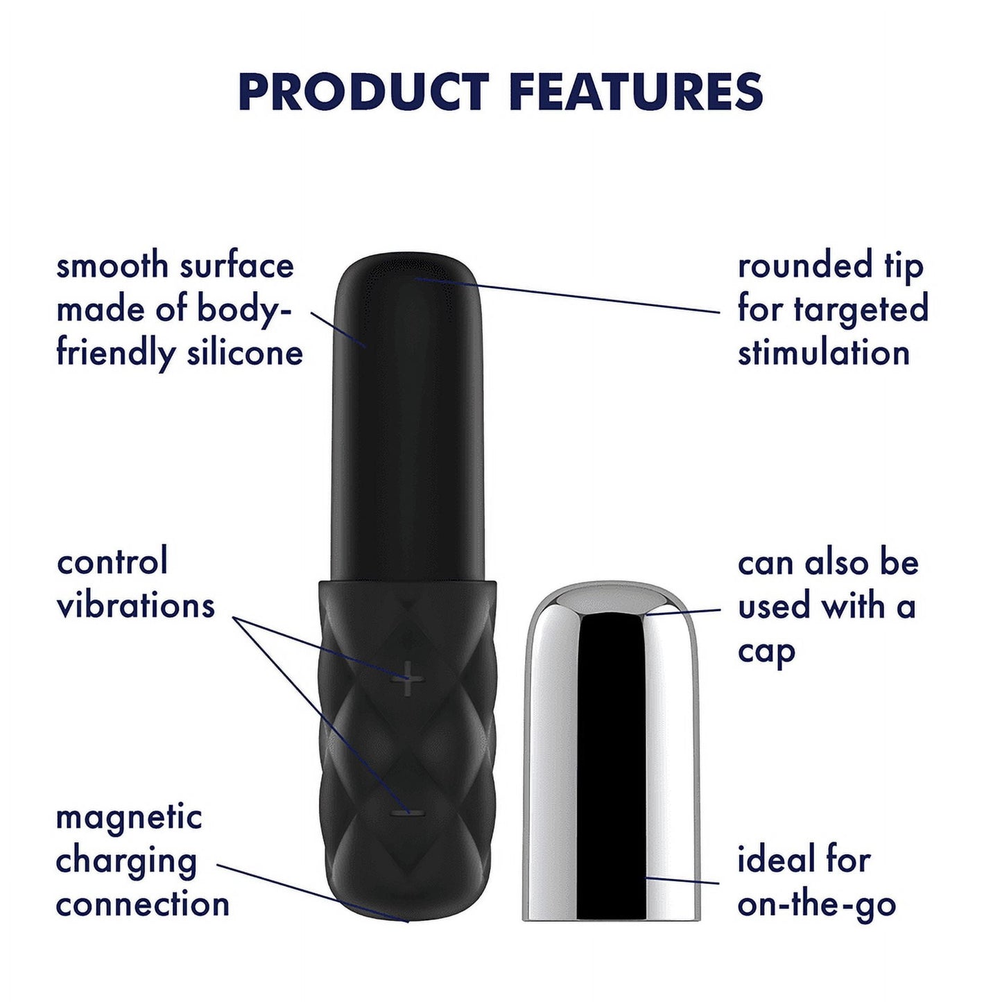 Satisfyer Mini Sparkling Darling Vibrator Black Silver
