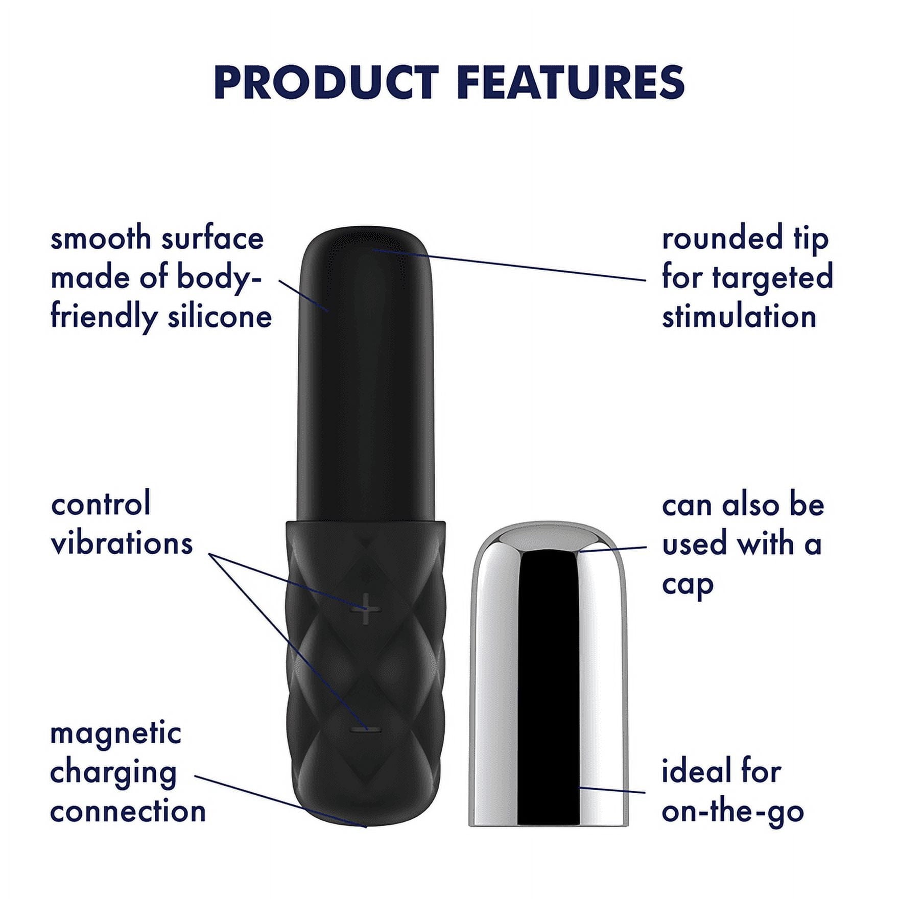 Satisfyer Mini Sparkling Darling Vibrator Black Silver