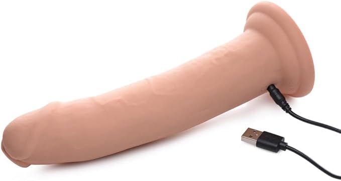 7x Inflatable And Vibrating Remote Control Silicone Dildo - 8.5 Inch