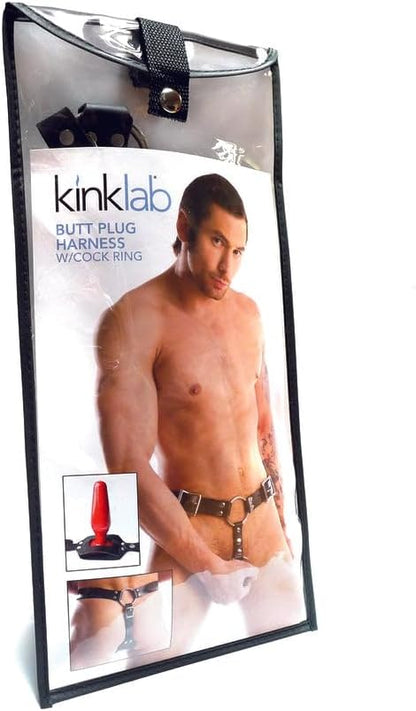 Kinklab Anal Plug Harness With Cock Ring