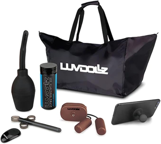 Luvdolz Remote Control Rechargeable Doggy Style Pussy & Ass W/douche - Mocha