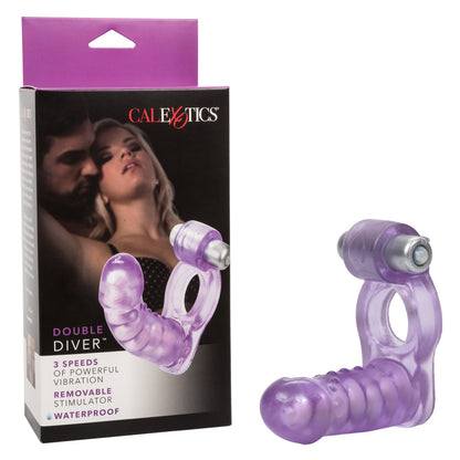 Double Diver Vibrating Enhancer Penetrator Purple