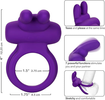 Rockin Rabbit Enhancer Vibrating Cock Ring Purple
