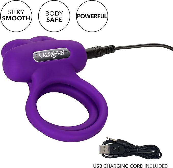Rockin Rabbit Enhancer Vibrating Cock Ring Purple