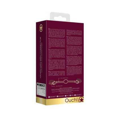 Maroon product packaging with gold accents on a white background