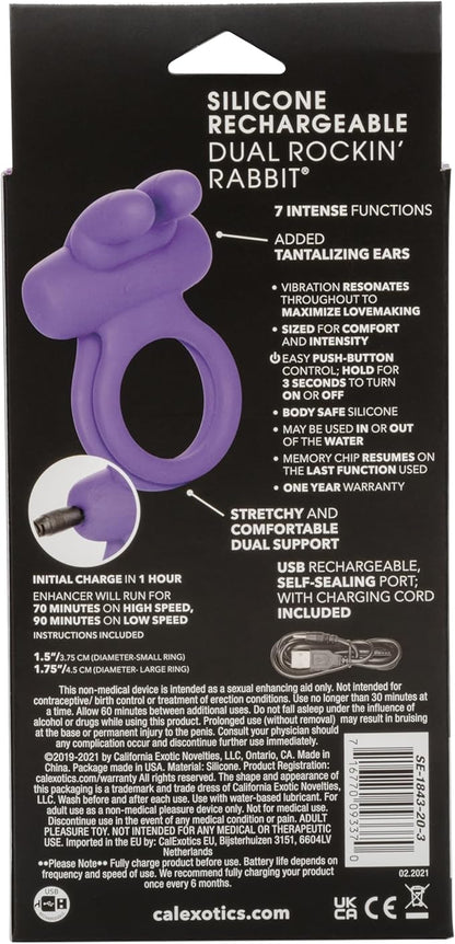 Rockin Rabbit Enhancer Vibrating Cock Ring Purple