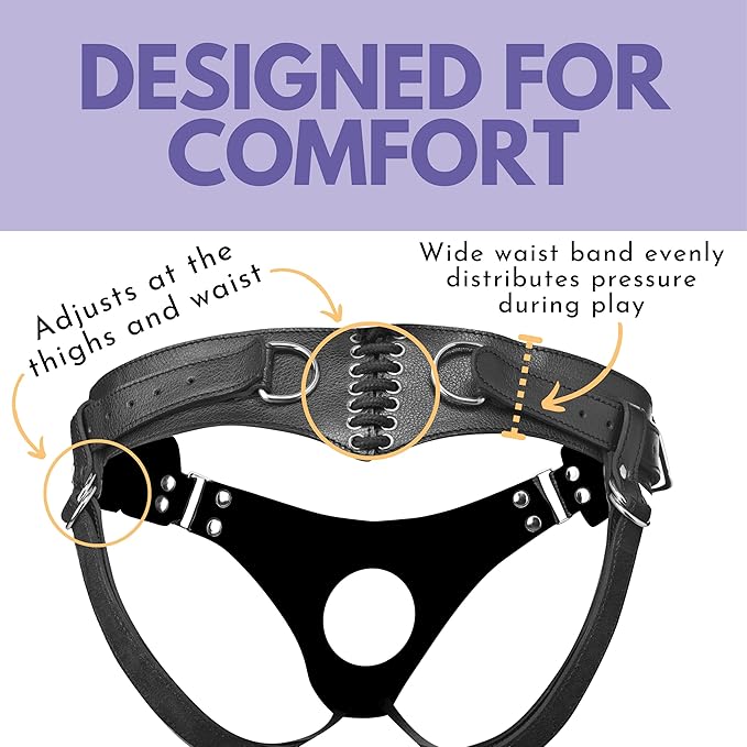 Strap U Bodice Corset Style Strap On Harness Black O/S