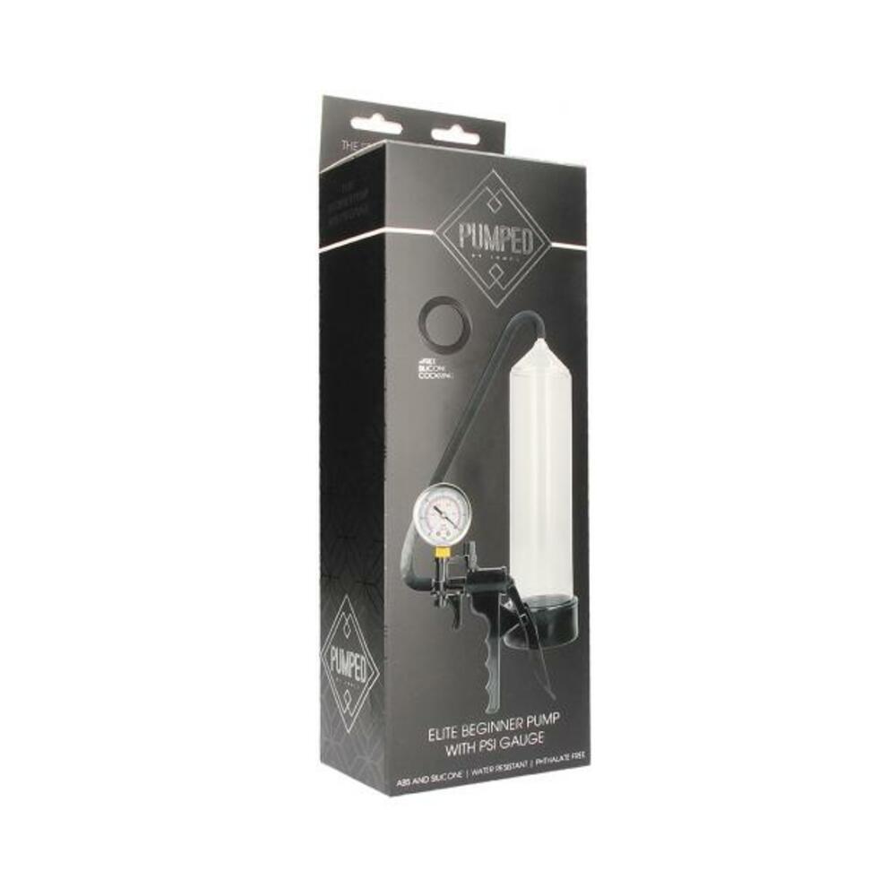 Pumped Elite Beginner Pump With Gauge Clear