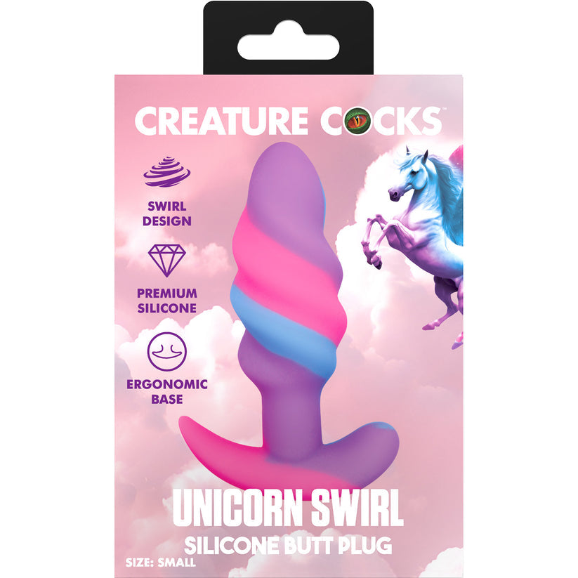Creature Cocks Unicorn Swirl Butt Plug