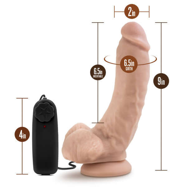 Loverboy - Tennis Champ - 9 Inch Vibrating Realistic Cock - Vanilla