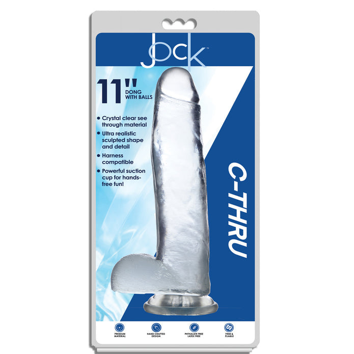 Jock C-thru Dildo - 11 Inch