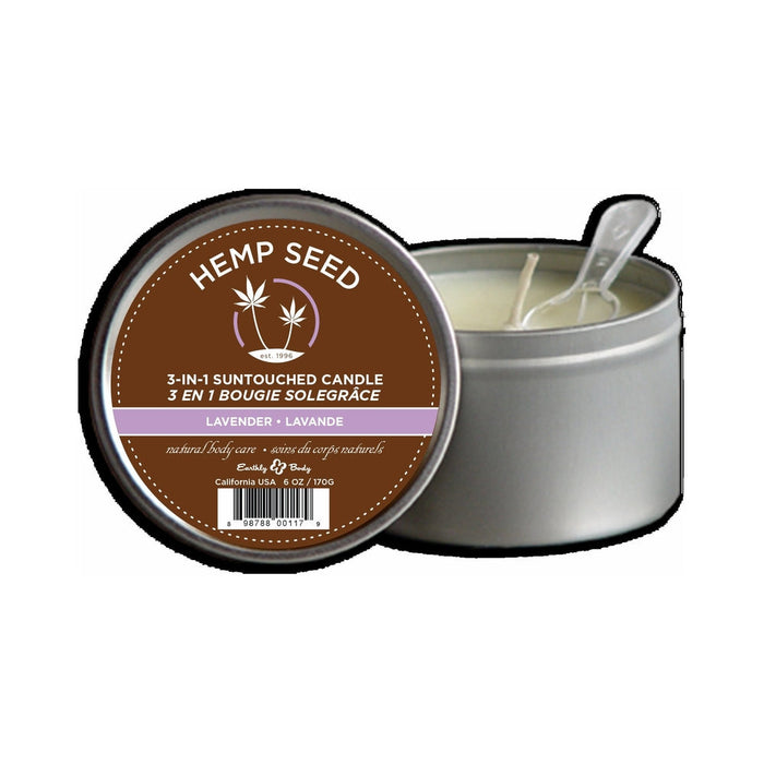 Earthly Body Hemp Candle - 6 Oz Round Tin