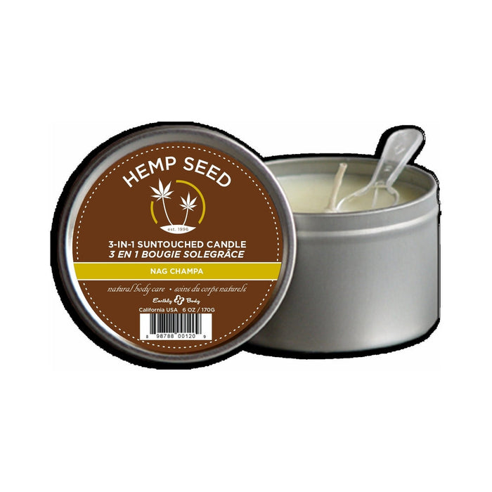 Earthly Body Hemp Candle - 6 Oz Round Tin