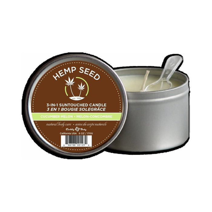 Earthly Body Hemp Candle - 6 Oz Round Tin