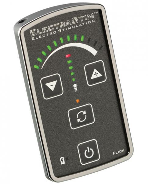 Electrastim electronic device with control buttons on a white background