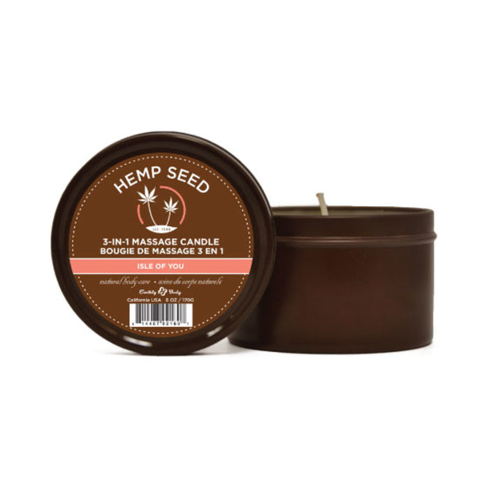 Earthly Body Hemp Candle - 6 Oz Round Tin
