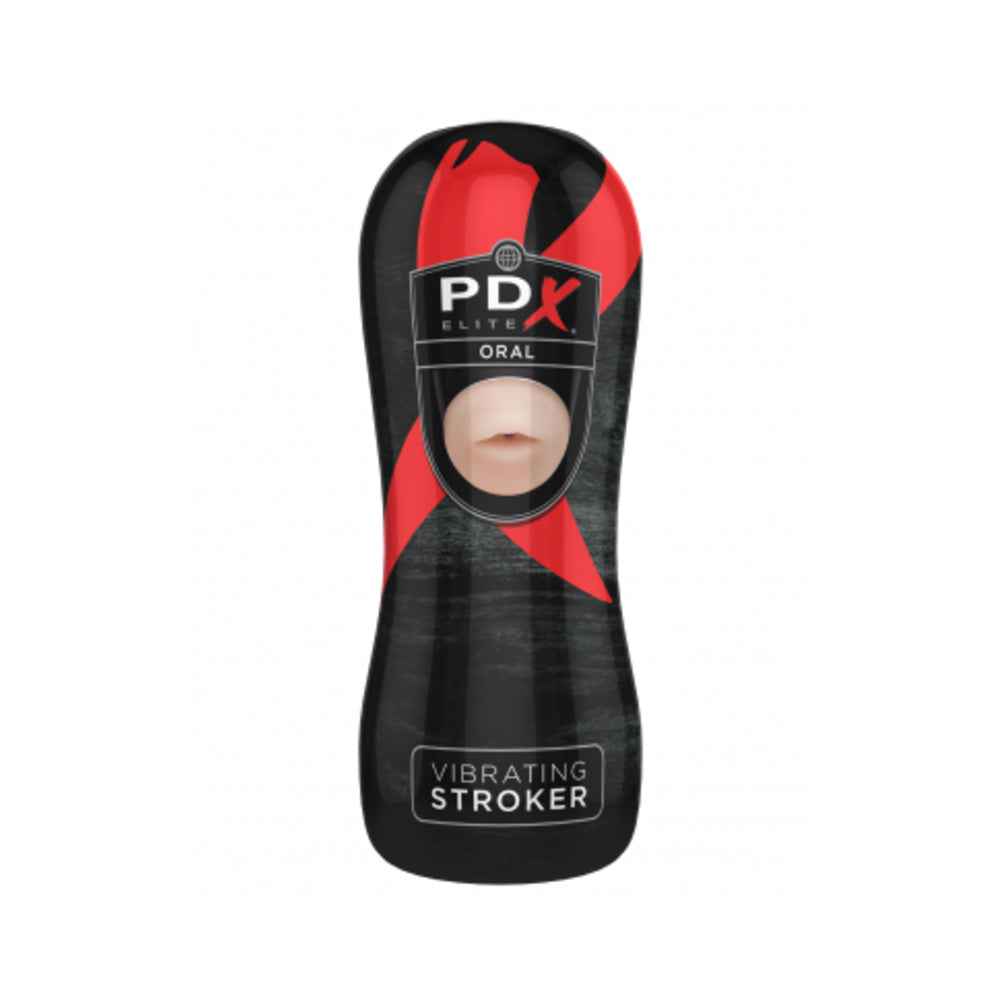 PDX ELITE Vibrating Stroker Oral