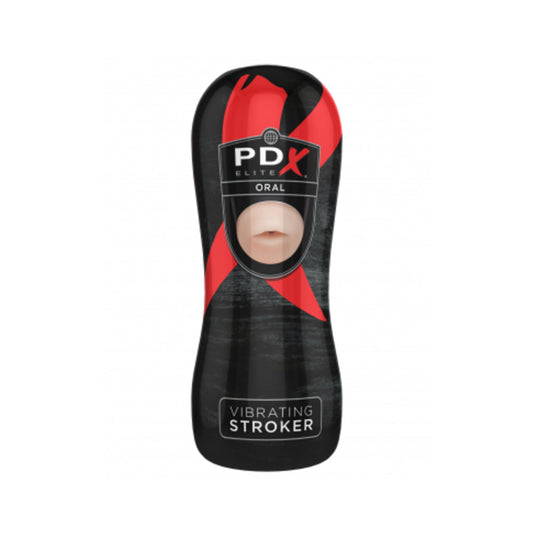 PDX ELITE Vibrating Stroker Oral