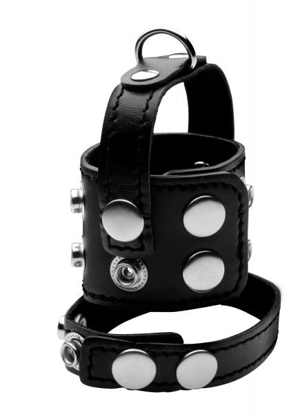 Strict Cock Strap and Ball Stretcher Black O/S