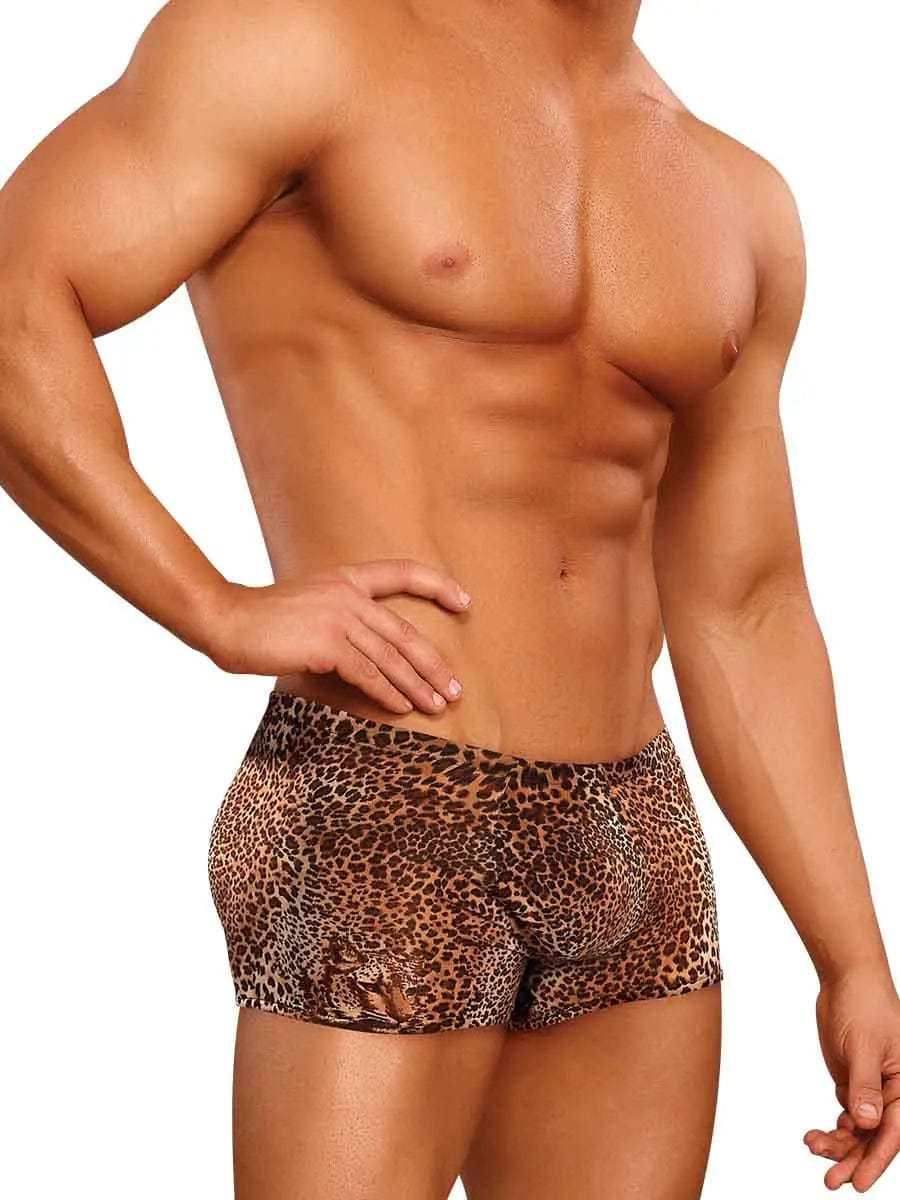 Male Power Men's Specialty Underwear Animal Pouch Short Medium Leopard