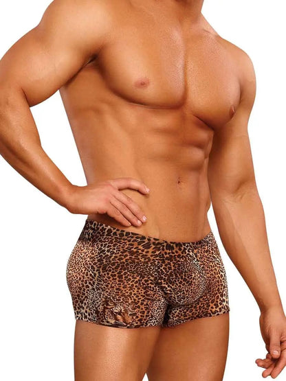 Male Power Men's Specialty Underwear Animal Pouch Short Medium Leopard