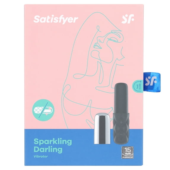 Satisfyer Mini Sparkling Darling Vibrator Black Silver