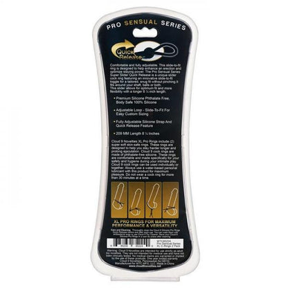 Pro Sensual XL Pro Rings Black & Clear 2 Pack