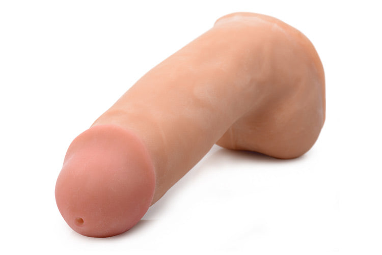 Dual Density Squirting Dildo 6.5 Inches Beige