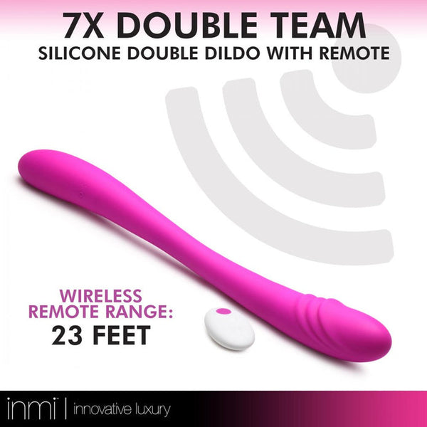 Inmi 7x Double Down Dildo W/remote Purpl