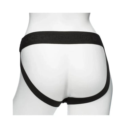 Body Extensions Hollow Slim Dong Strap-on 2-piece Set With Clitoral Vibrator Black