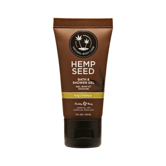lotion 1oz / Nag Champa Earthly Body Hemp Seed Shower Gel 1oz Earthly Body earthly-body-hemp-seed-shower-gel-high-tide-1oz