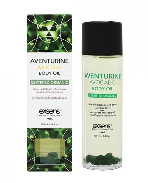 Personal Care Size / Scent Exsens Organic Body Oil W/stones - Adventure Avocado 100 Ml Exsens exsens-organic-body-oil-wstones---adventure-avocado-100-ml