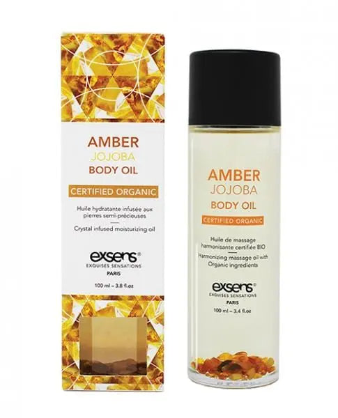 Personal Care Size / Scent Exsens Organic Body Oil W/stones -  Amber Jojoba 100 Ml Exsens exsens-organic-body-oil-wstones---amber-jojoba-100-ml