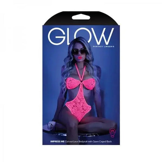 sex toys Neon Pink / L/XL Glow Impress Me Lace Bodysuit with Open-cage Back Neon Pink L/xl Glow glow-impress-me-lace-bodysuit-with-open-cage-back-neon-pink-lxl