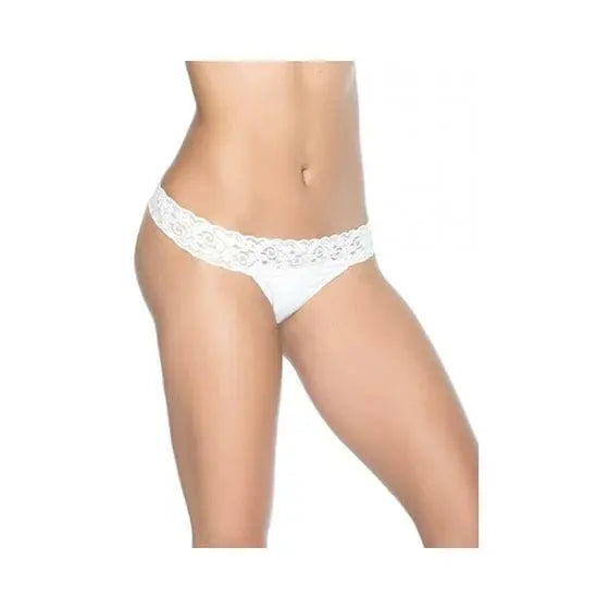 Lace Thong White Sm Hugz and Kizzez Lace Thong White Sm - Hugz and Kizzez