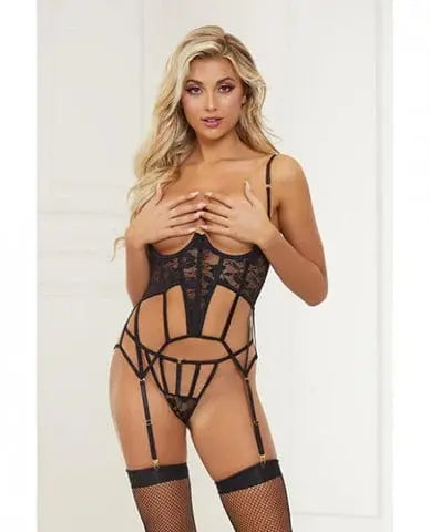 Super Sexy Bustier W/g-string Black Qn Hugz and Kizzez Super Sexy Bustier W/g-string Black Qn - Hugz and Kizzez