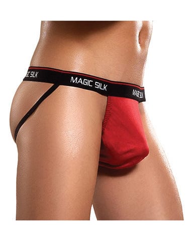 womens lingerie 100% Silk Jock Strap Red S/M Hugz and Kizzez