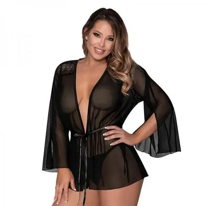 sex toys Black / Small/Medium Magic Silk Modern Romance Short Robe Magic Silk Magic Silk Modern Romance Short Robe - Hugz and Kizzez