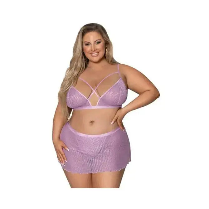 sex toys Lilac / Queen Magic Silk Girl Next Door Bralette W Skirt Magic Silk Magic Silk Girl Next Door Bralette W Skirt - Hugz and Kizzez