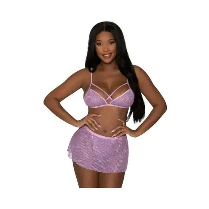 sex toys Lilac / Small/Medium Magic Silk Girl Next Door Bralette W Skirt Magic Silk Magic Silk Girl Next Door Bralette W Skirt - Hugz and Kizzez